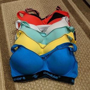 Coobie Intimates Women's 6 Pack Sports Bras (34D)